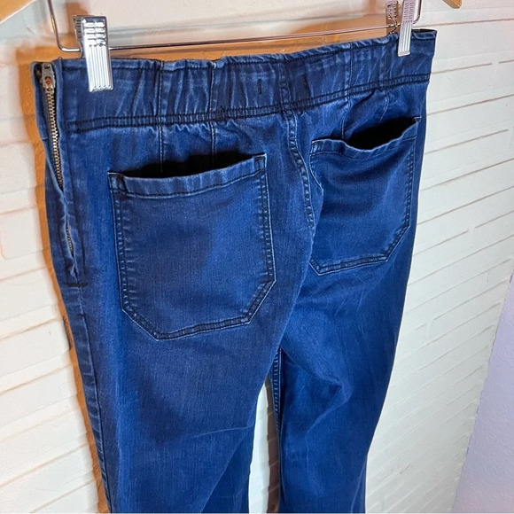 Free People Blue Denim High Waist Stretch Bell Bottoms, Women’s Size 30 - Picture 6 of 10